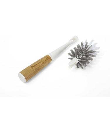 Full Circle Clean Reach Bottle Brush with Replaceable Bristle Brush Head  Bamboo Handle  White Gray - Buy Online on GoSupps.com