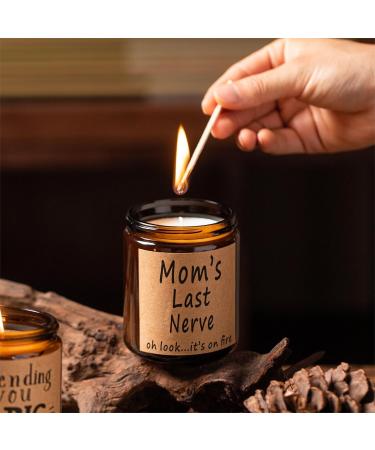 Moms Last Nerve Candle - Funny Scented Candle Gifts for Mom | Perfect Mothers Day & Birthday Gift | Lavender Scented | International Shipping Available - Buy Online on GoSupps.com