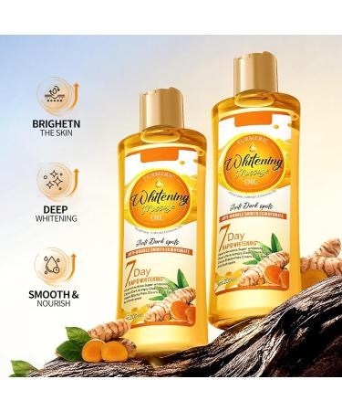  Utapossin Turmeric Oil 200ml - Intense Whitening Oil with turmeric serum for radiant skin | essential for skin - Buy Online on GoSupps.com