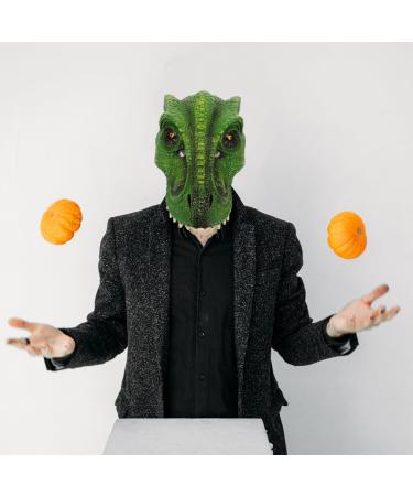 Imikeya Dinosaur Mask - Funny PU Dino Head for Halloween & Cosplay | Perfect for Masquerade & Carnival Party Accessories - Buy Online on GoSupps.com