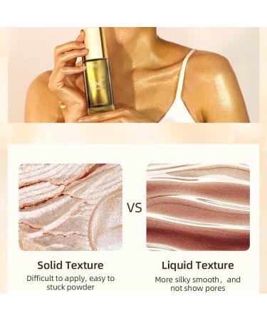 MEICOLY Liquid Body Illuminator 04 Glistening Bronze 40ml - Long Lasting & Waterproof Body Shimmer Oil for Glowing Skin - Buy Online on GoSupps.com