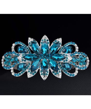 Rhinestone Hairpin Clip Accessories Minimal and Simple Flowers Crystal Hair Barrettes for Women Girl - Buy Online on GoSupps.com