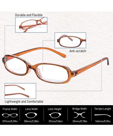 Myiaur Fashion Fake Glasses for Women - Y2K Clear Frame Non-Prescription Eyewear with Anti-Blue Light Protection - A03 Brown - Buy Online on GoSupps.com