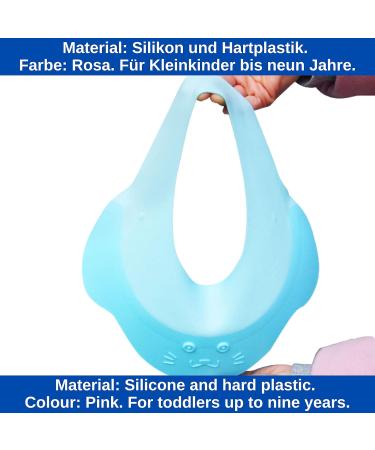 Shop Pink Toddler Shampoo Cap - Soft Silicone Hair Washing Protection with Eye & Ear Shield | Tear-Free Shower Hood for Kids - Buy Online on GoSupps.com