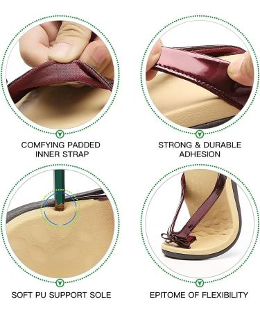 Sounity Women's Orthopedic Sandals with Bowknot Design - Plantar Fasciitis Arch Support for Comfortable Walking - Pain Relief Flip Flops - Buy Online on GoSupps.com