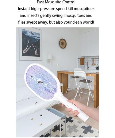 Electric Bug Swatter Rechargeable Bug Zapper Electric Bug Zapper Racket Bug Swat 2 in 1 Rechargeable Electric Fly Swat Standing Handheld Dual Purpose Mosquito Swat for Indoor and Outdoor Use - Buy Online on GoSupps.com
