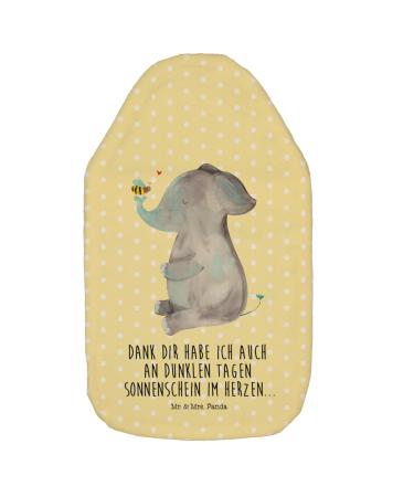 Mr. & Mrs. Panda Warm bottle Elefant Bee - Gift Animals Funny Sayings Heat Bottle Cover Heat Pillows Grain Cushions Love Animal motifs good yellow