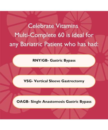 Celebrate Vitamins Multi-Complete 60 Bariatric Multivitamin with Iron - 60 Count - Buy Online on GoSupps.com