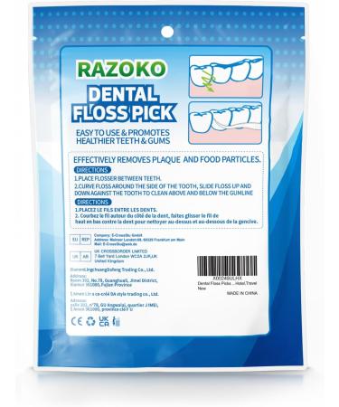 Tooth Floss Picks - Professional Dental Cleaners | 500 Non-Flavored Disposable Flosser Refills - Buy Online on GoSupps.com