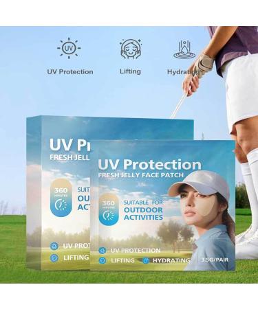 Aibyks Golf Sun Face Patch Golf Face Patch 5 Pairs UV Face Patches | Comfortable Facial Sunscreen Patch Portable Golf Patches for Sun Protection - Buy Online on GoSupps.com