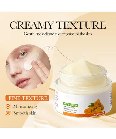  Hppsctink 2PCS Antioxidant Repair Cream with Turmeric Turmeric Brightening Cream Nourishing and Lightly Moisturizing Brightening & Pampering Face Cream 2pcs*50g cream - Buy Online on GoSupps.com