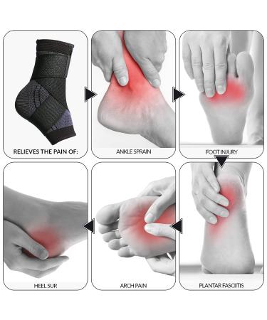Adjustable Ankle Brace Compression Support for Men and Women - Relief for Sprained Ankles - Buy Online on GoSupps.com