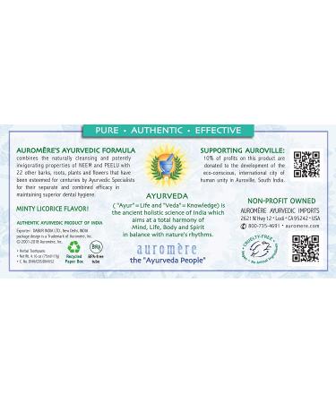 Auromere Ayurvedic Herbal Toothpaste Classic - 4.16 oz (117 g) | Natural Oral Care - Buy Online on GoSupps.com