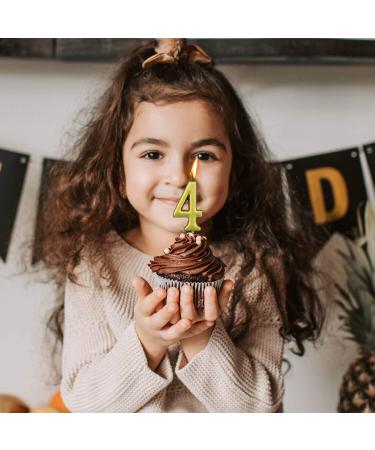 IBLESSU 10-Pieces Number Birthday Candles - Happy Birthday Cake Candles Number 0-9 Glitter Cake Topper Decoration for Birthday Party Anniversary Kids Adults (Gold) - Buy Online on GoSupps.com