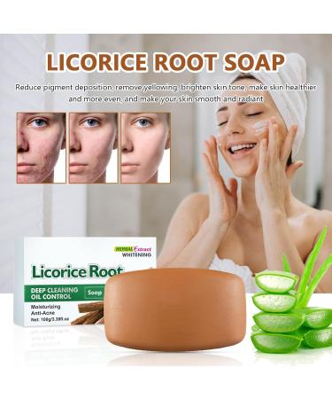  bellv Skin-brightening soap moisturizing licorice soap | Exfoliating body scrub deeply cleanses and refreshes for radiant healthy-looking skin 100g Bellv - Buy Online on GoSupps.com