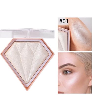 Highlighting Powder Glossy Glitter Highlight Contouring Palette Highlighter Makeup Palette Shimmer Contour Palette Powder Long Lasting Highlighter Powder (01# Pearl White) - Buy Online on GoSupps.com