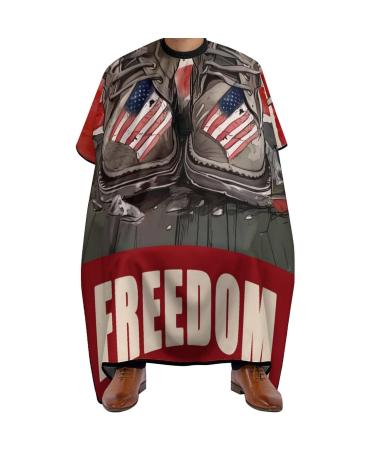 US Flags Professional Barber Cape Polyester Hair Cutting Salon Cape Water Stain Resistant Apron Cutting Hair Beard Hairdressing Cape Anti-Static Haircut 56.7 66.9 Inch (1 Pack)