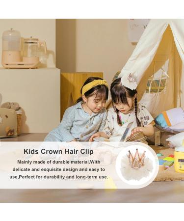 Uonlytech Strass Crown Hair Clip - Princess Tiara Bobby Pins for Girls - Crystal Hair Clasp for Children - Beige - Buy Online on GoSupps.com