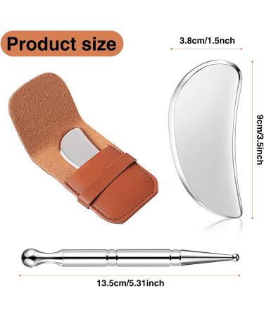Stainless Steel Gua Sha Massage Tool - Deep Tissue Acupuncture Pen for Self-Massage and Relaxation - B Shape - Buy Online on GoSupps.com