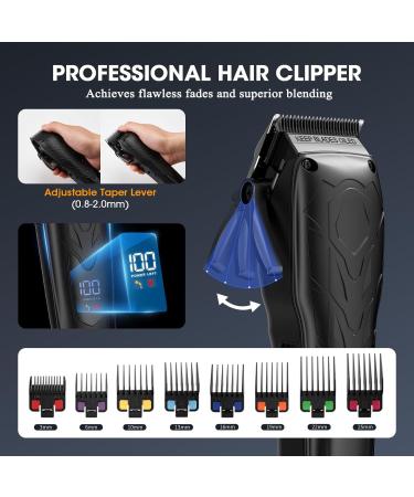 Suttik Professional Hair Clippers for Men - 3 in 1 Cordless Hair Cutting Kit with LED Display Electric Razor & Trimmers Set - Perfect Gift for Men - Buy Online on GoSupps.com