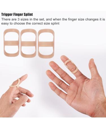 LUTER 3pcs Oval Finger Splint Set for Trigger Finger - Sizes 6.2-6.8cm - Finger Support and Stabilizer Brace - Buy Online on GoSupps.com