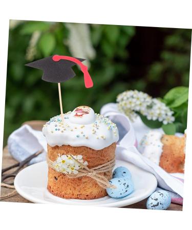 COOLHIYA 12pcs 2024 Graduation Season Cake Insert Graduation Cake Toppers Graduation Party Decorations Top Hat Graduation Dessert Toppers Cupcake Decorations Paper Cup Insert Card Red 9.50X6.00X0.20CM - Buy Online on GoSupps.com