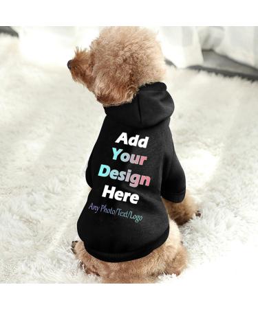 Individual pet sweater hoodie for dogs cats personalized dog hoodie dog shirt sweatshirt clothing for cats kitten puppy small medium large dog black pattern 1 s