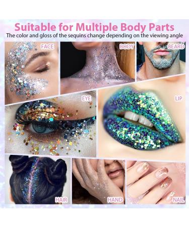  BUTBU BUTBU Glitter Body Gel 24 Colors for Face Eyes Body Hair Makeup Decoration - Buy Online on GoSupps.com