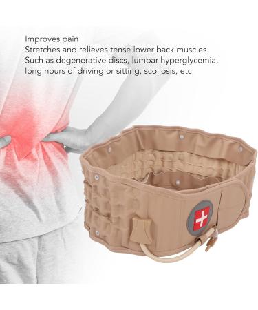 Inflatable Lumbal Traction Belt - Lumbar Support & Spine Traction Device (Khaki) | Ships Internationally - Buy Online on GoSupps.com