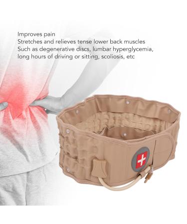 Buy Inflatable Lumbar Traction Belt - Stress Relief & Back Decompression Support for Men & Women (Khaki) - International Shipping Available - Buy Online on GoSupps.com