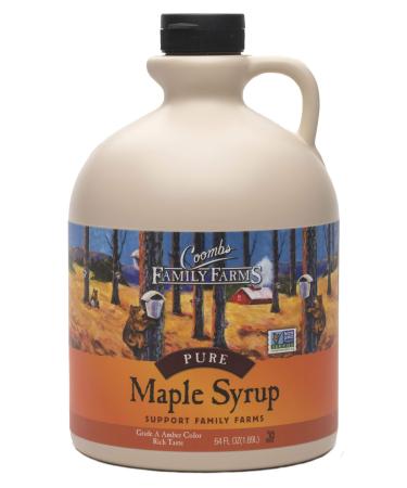 Coombs Family Farms Maple Syrup, Grade A Amber Color, Rich Taste, 64 Fl Oz