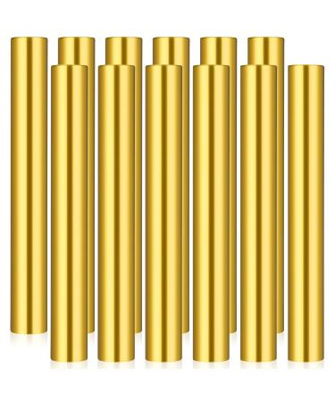 Hanaive 12 Pieces Relay Baton Sports Aluminum Track Baton Field Race Batons Running Baton Corrosion Resistant for Students Office Clark Running Outdoor Field Race Tools Gold