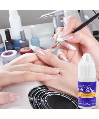 Nail Glue Gel - 5PCS Nail Supplies for Nail Techs | Nail Tip Glue Professional Nail Glue False Nail Tips Glue for Nail Gems and Rhinestones Suanq - Buy Online on GoSupps.com