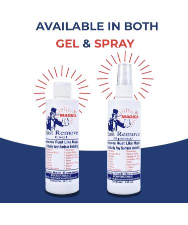 Magica Rust Remover Spray 8oz Non-Toxic Professional-Grade Multi-Surface Solution for Quick Rust Removal - Buy Online on GoSupps.com