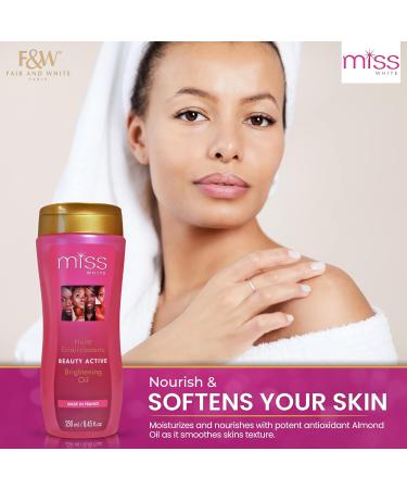FAIR & WHITE Miss White Brightening Oil 250ml | Skin Brightening with Almond Oil | International Shipping Available - Buy Online on GoSupps.com