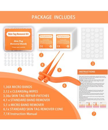 MEIJU Skin Tag Removers | 2-in-1 Removal Kit for Small to Large Skin Tags | Easy Application Device with 36 Repair Patches - Yellow - Buy Online on GoSupps.com