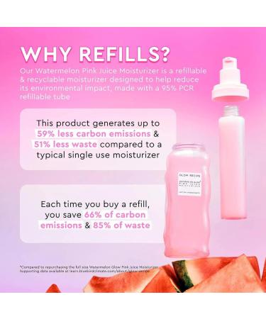 Glow Recipe Pink Juice Hydrating Face Moisturizer for Women & Men - Glass Skin Gel Moisturizer with Hyaluronic Acid & Watermelon - Lightweight Fast-Absorbing Moisturizer for Dry Skin (50ml) - Buy Online on GoSupps.com