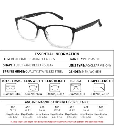 Buy CRGATV 3-Pack Blue Light Blocking Reading Glasses for Men & Women - Rectangle Computer Readers with Spring Hinge Anti-Glare & Eye Strain Relief (+3.0 Magnification) - International Shipping Available - Buy Online on GoSupps.com