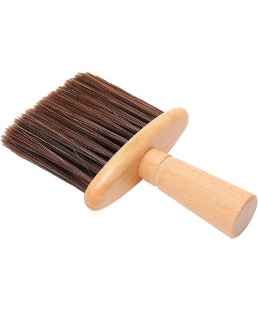 Large Barber Hair Cutting Brush with Wooden Handle Barber Face Brush for Face Neck Duster Hair Cutting Accessories (Brown) - Buy Online on GoSupps.com