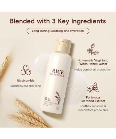 100ml Rice Toner for Skin Care Contains 94.4% Fermented Rice Extract Lightweight & Moisturizer Face Toner - Buy Online on GoSupps.com