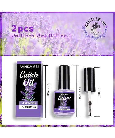 Fandamei Cuticle Oil 2PCS - Moisturizing Nail Care with Lavender - Nourishes, Soothes, and Strengthens Dry Cracked Cuticles - 0.42 oz - Buy Online on GoSupps.com