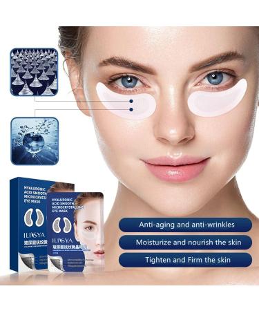 Micro Needle Eye Patches with Hyaluronic Acid Microneedle Eye Mask for Fine Lines Wrinkles Smile Lines Dark Circles Eye Treatment-2 pairs (4 pieces) - Buy Online on GoSupps.com