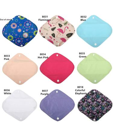 12 Pieces 8 Inch Charcoal Bamboo Mama Cloth/Menstrual Pads/Reusable Sanitary Pads/Panty Liners - You Choose 12 from 25 Designs and Send The Message to Me - Buy Online on GoSupps.com