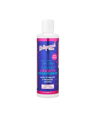 Hollywood Hair Bar Growth Conditioner - Infused with Purified Water Tea Tree and Keratin Vegan and Cruelty Free 8 oz