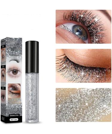 Diamond Glitter Mascara Topper Waterproof Long Lasting Curling Shiny Diamond Eyelash for Women Concert Makeup Thickening Lengthening (2pcs) - Buy Online on GoSupps.com