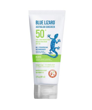 BLUE LIZARD Kids Mineral-Based Sunscreen Lotion - SPF 50+ - 3 oz
