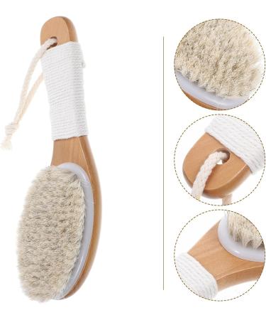 PATKAW Body Bathing Brush Horsehair Back Scrubber Bath Exfoliating Brush Bathroom Body Scrubber - Buy Online on GoSupps.com