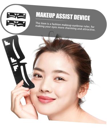 FRCOLOR 10 Pcs Eyebrow Ruler Eyebrows Shaper Makeupset Mini Reusable Eyebrow Shapers Designer Balance 16.5X5X0.1CMx5pcs Blackx5pcs - Buy Online on GoSupps.com