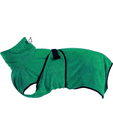 BB Dog towel Extra absorbent dog wadema cat fast drying bath towel pet coat with adjustable straps s amz-green