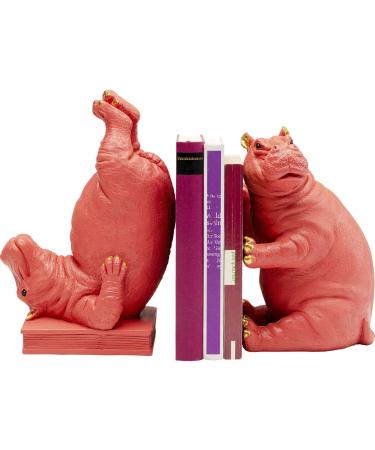 Kare Design Bookend Hippo (2/Set) Pink (H/W/D) 26x19x14cm Hippo 25.7x18.5x13.5cm
